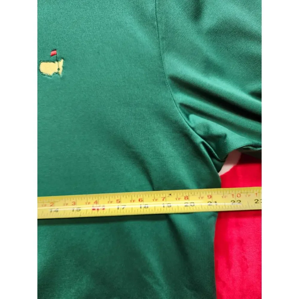 Masters Tech Augusta National 1/4 Zip Pullover Green Golf Jacket Mens Small - Picture 9 of 14
